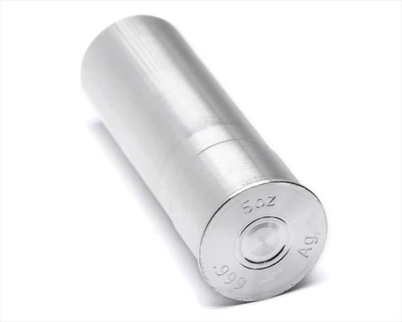 5 OZ SILVER BULLET SHOTGUN SHELL REPLICA